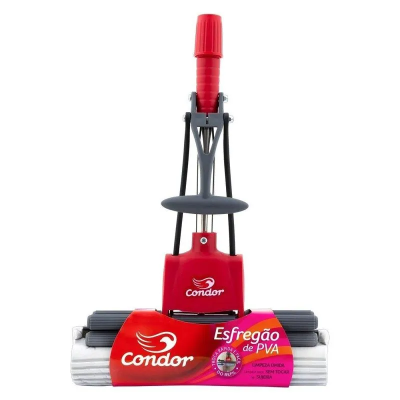 MOP ESFREGÃO PVA CONDOR COM CABO 1620 - EMBALAGEM COM 6 UNIDADES