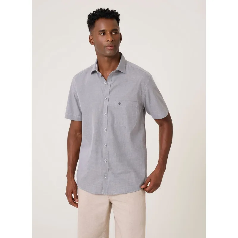 Camisa Comfort Fit Micro Xadrez Dudalina Masculina 7