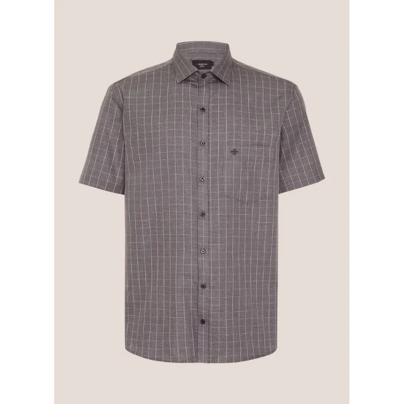 Camisa Comfort Fit Xadrez Fil A Fil Dudalina Masculina 5