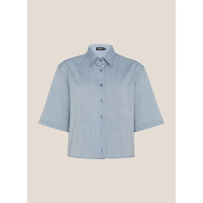 Camisa Cropped Maquinetada Dudalina Feminina 36
