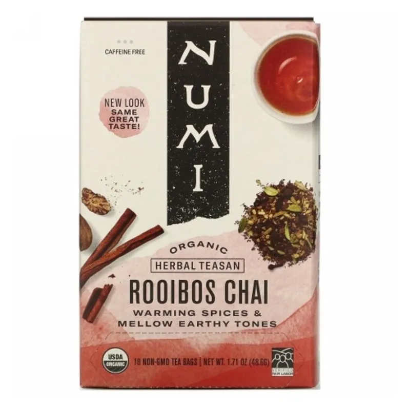 Chá Ruby Chai Spiced Rooibos 18 Sacos Por Numi Tea
