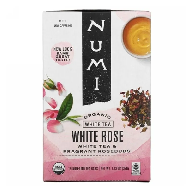 Chá Branco Rosa 16 Sacos By Numi Chá Branco Rosa 16 Sacos