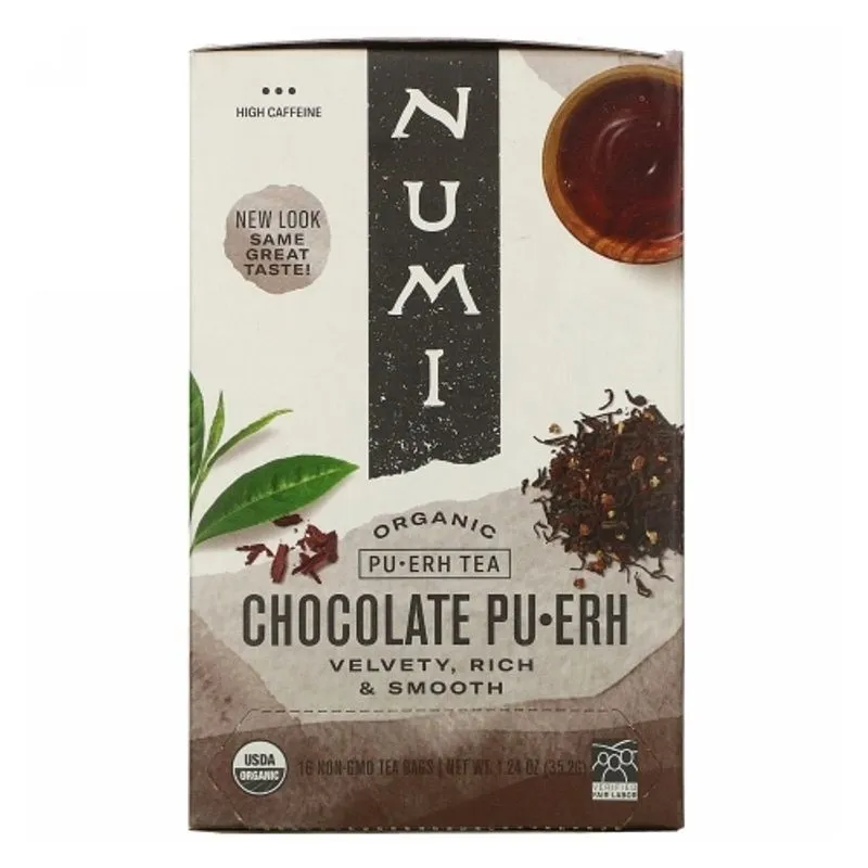 Chá Puerh Chocolate 16 Sacos By Numi