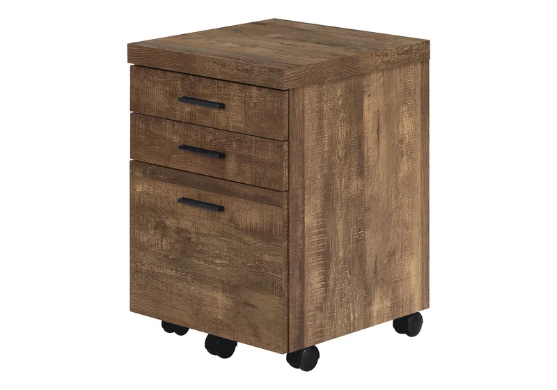 File Cabinet Rolling Mobile Storage Drawers Printer Stand For Office Light Brown
