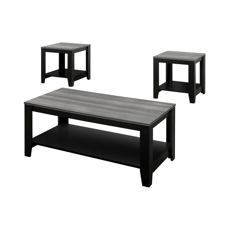 Table Set, Coffee, End, Side (Set of 3) Gray