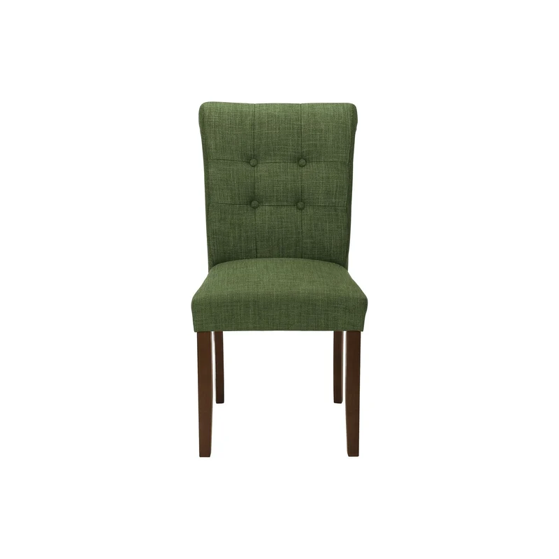 Modern Compact Design Upholstered Dining Chair (Set of 2) Green