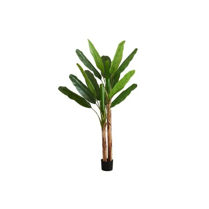 Monarch Specialties 83-in Tall Indoor Decorative Artificial Banana Tree in Black Pot