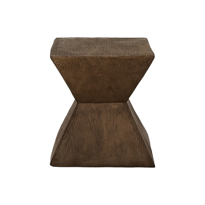 Contemporary Accent Table For Indoor Or Outdoor Use Dark Brown