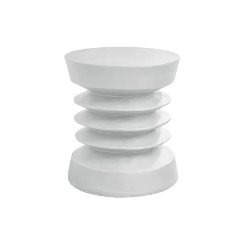 Monarch Specialties 25-in White Round Coil Pedestal Indoor/Outdoor Accent Table