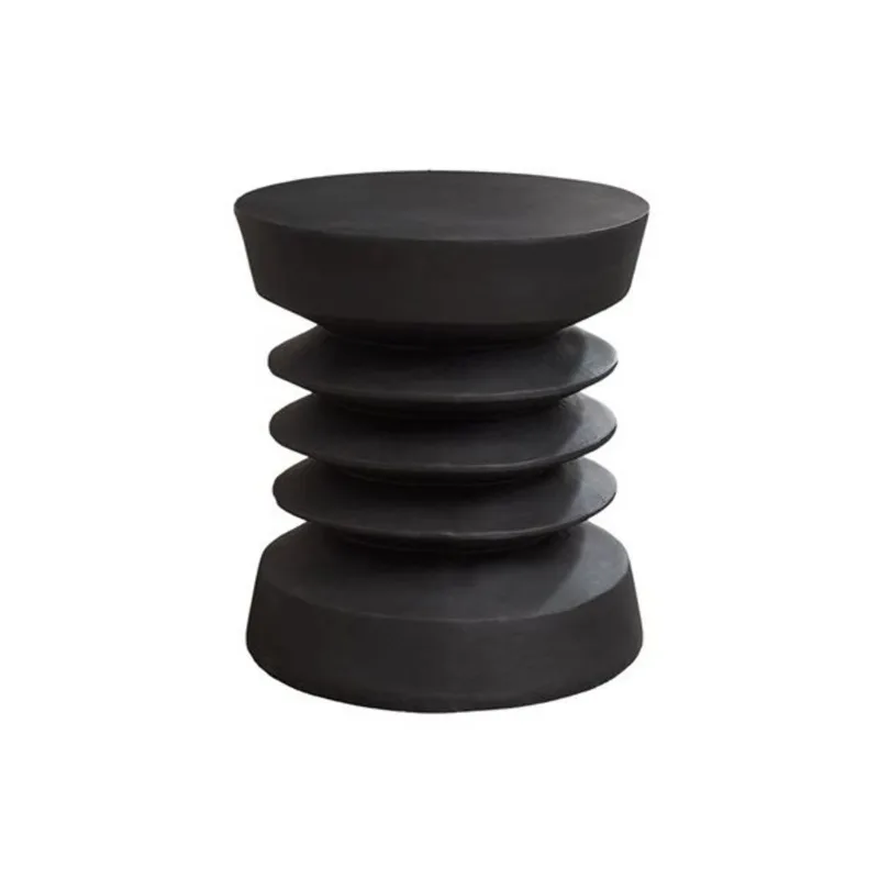 Monarch Specialties 25-in Black Round Coil Pedestal Indoor/Outdoor Accent Table