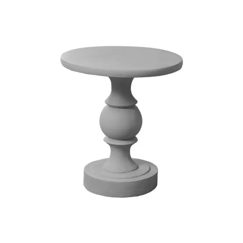 Monarch Specialties 25-in Grey Round Pedestal Indoor/Outdoor Accent Table