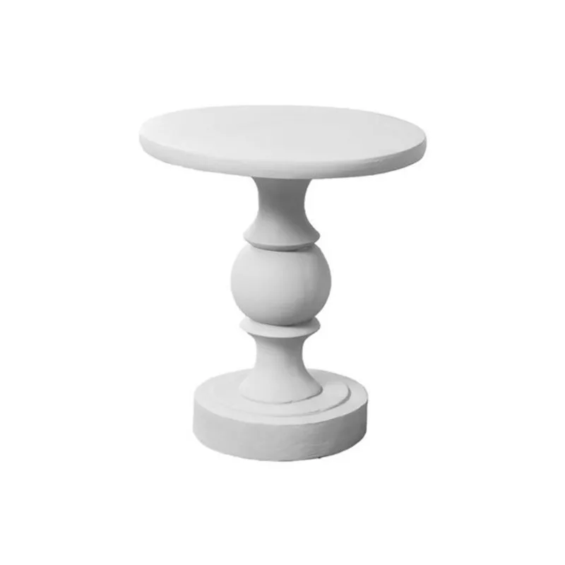 Monarch Specialties 25-in White Round Pedestal Indoor/Outdoor Accent Table