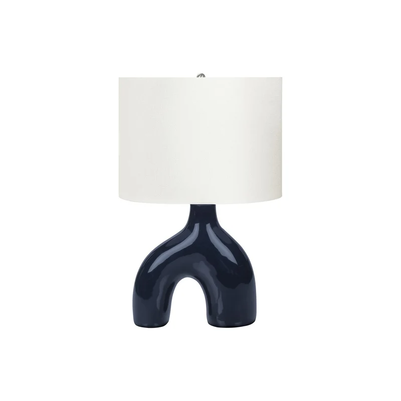 Contemporary Table Lamp With Shade Blue