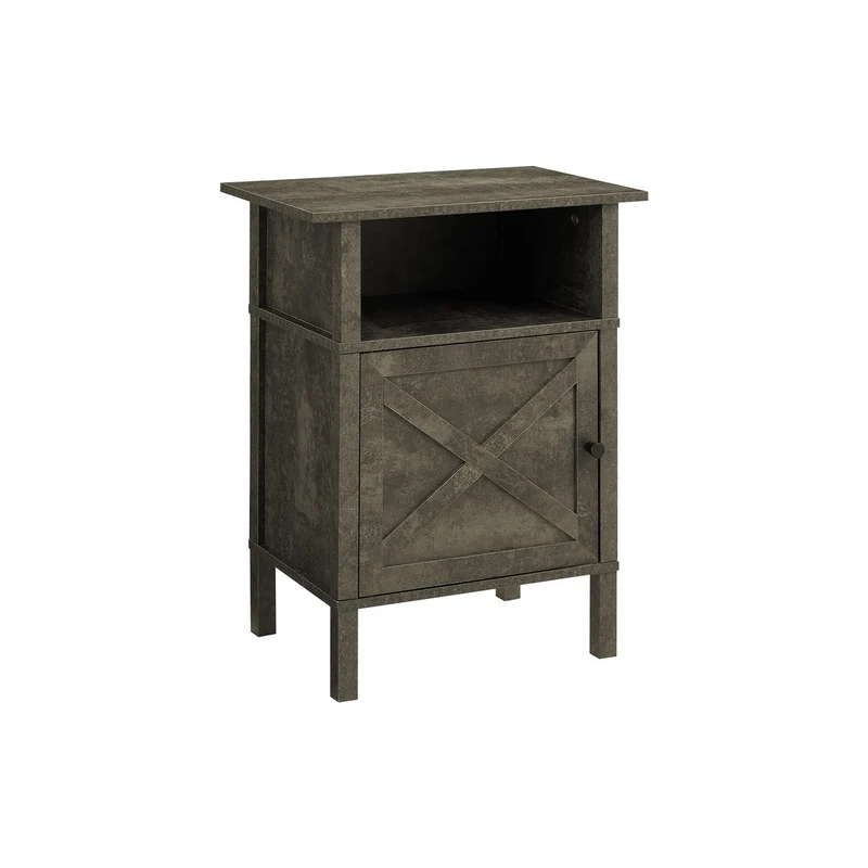Transitional Accent Table With Storage Black