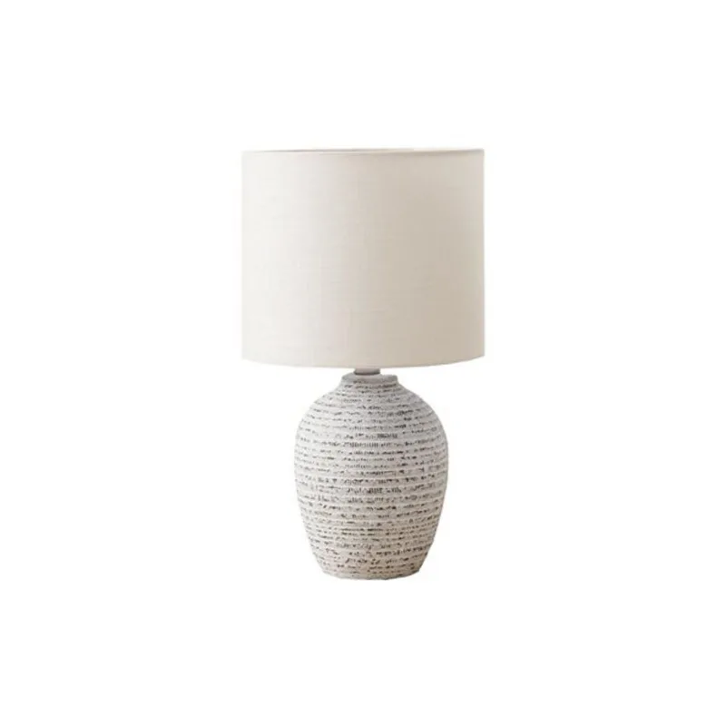 Monarch Specialties 17-in Ivory Ceramic Contemporary Table Lamp with Ivory / Cream Shade