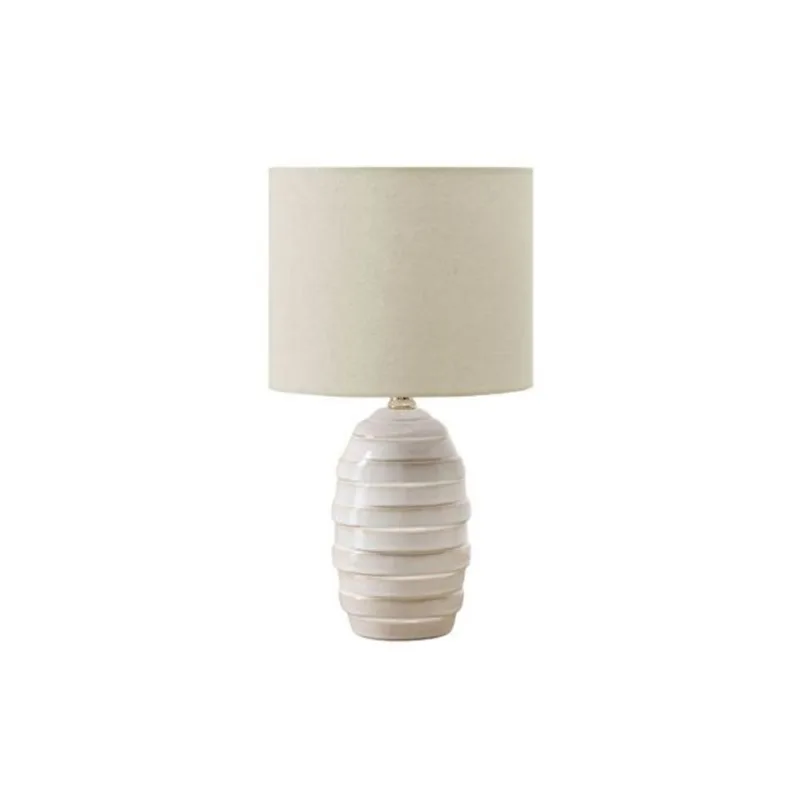 Monarch Specialties 17-in Ivory Ceramic Contemporary Table Lamp with Beige Shade