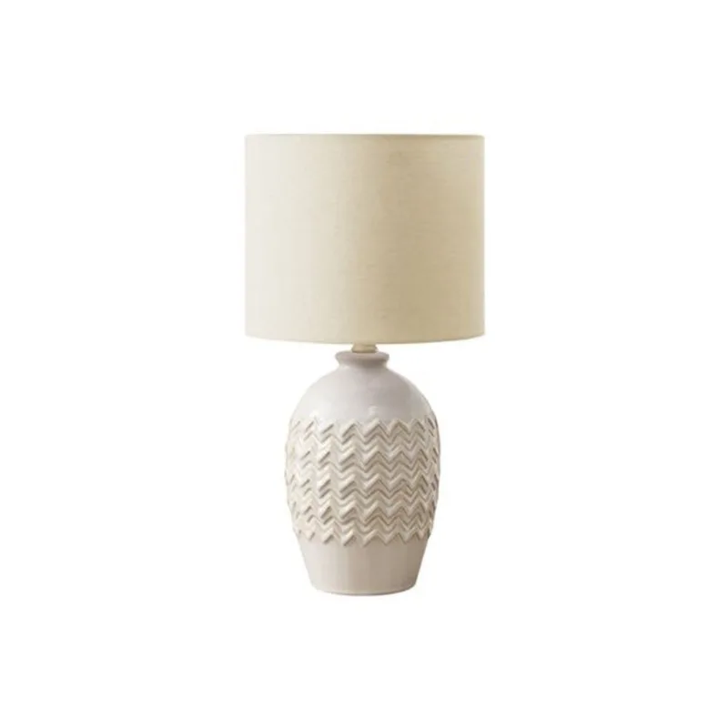 Monarch Specialties 19-in Ivory Ceramic Transitional Table Lamp with Ivory / Cream Shade