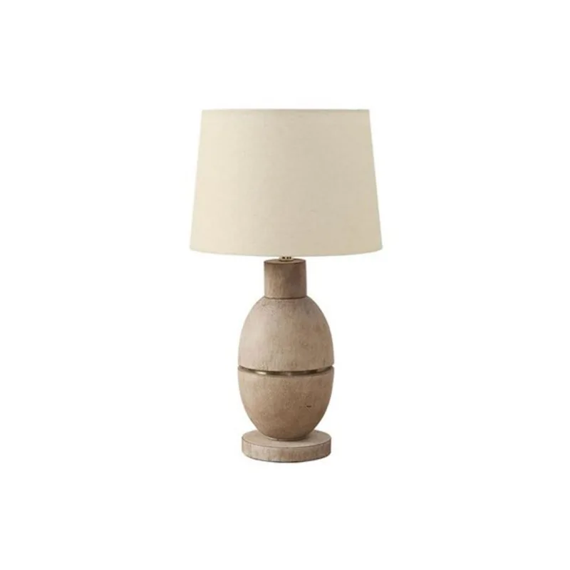 Monarch Specialties 25-in Beige Resin Contemporary Table Lamp with Beige Shade