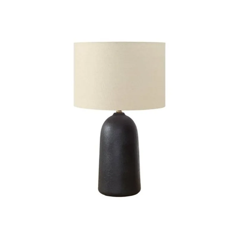 Monarch Specialties 27-in Black Ceramic Contemporary Table Lamp with Beige Shade