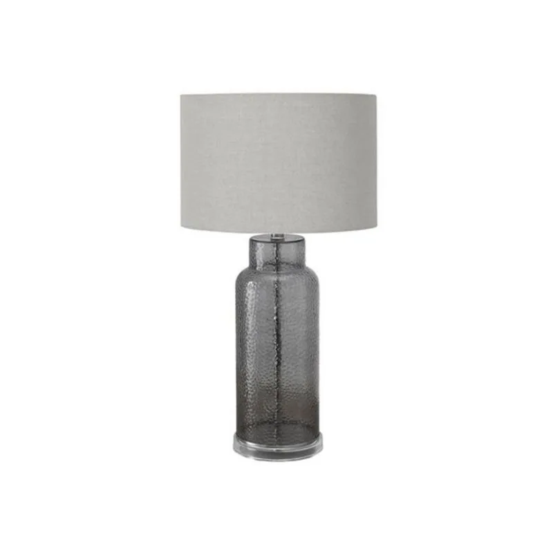 Monarch Specialties 28-in Grey Glass Contemporary Table Lamp with Grey Shade