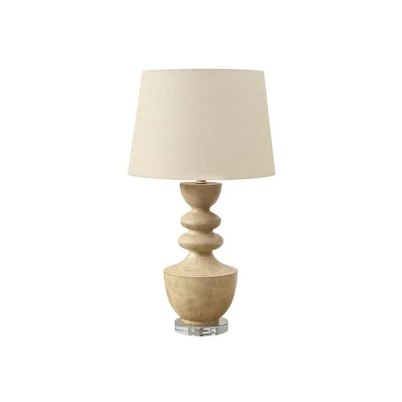 Monarch Specialties 28-in Beige Resin Transitional Table Lamp with Beige Shade