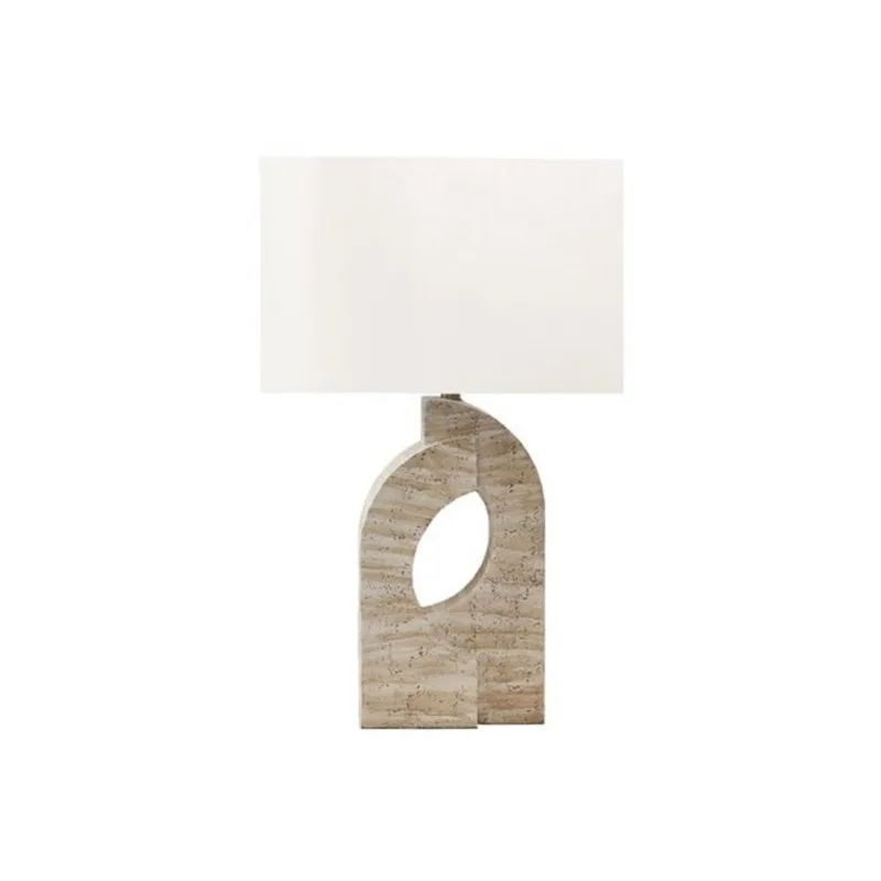 Monarch Specialties 28-in Beige Resin Table Lamp with Rectangular Ivory Shade