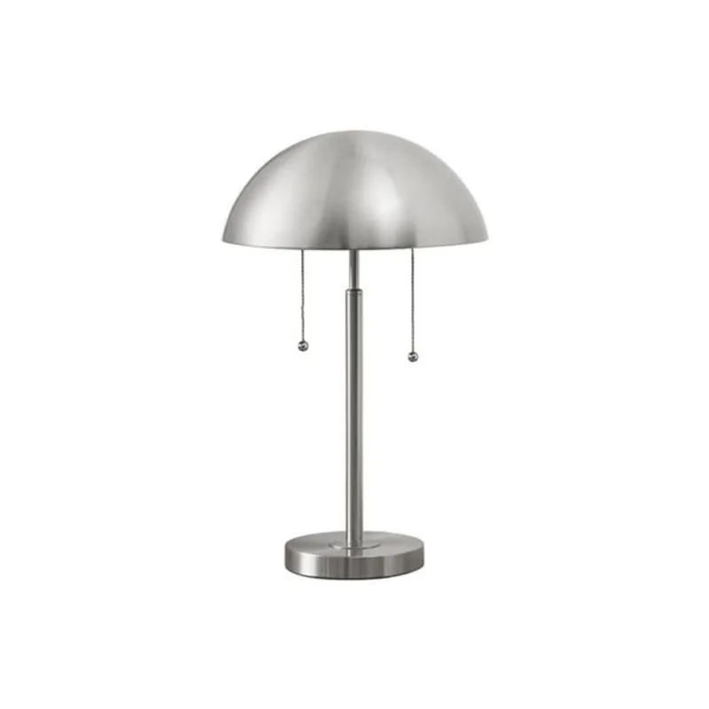 Monarch Specialties 20-in Silver Metal Contemporary Table Lamp