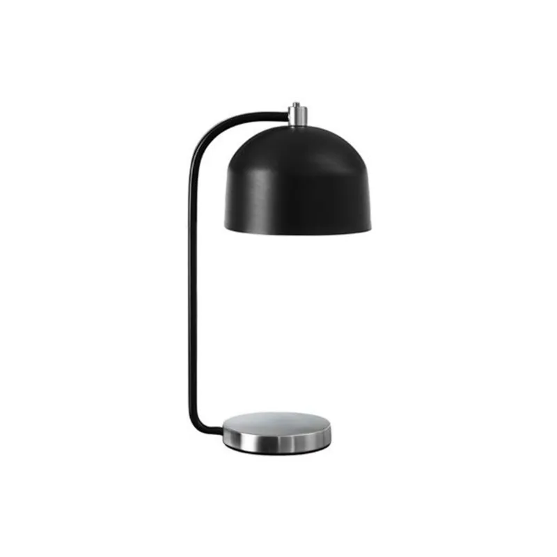 Monarch Specialties 18-in Black Metal Contemporary Table Lamp with Silver Metal