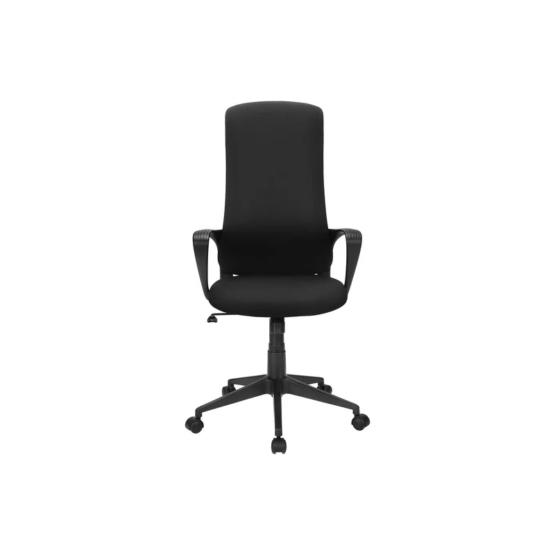 Office Chair With Adjustable Height, Armrests, Swivel - Black