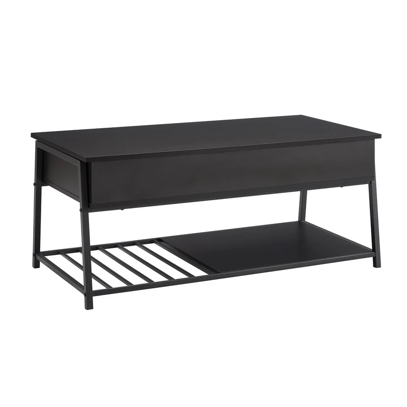 Contemporary Coffee Table, Lift Top, Rectangular Black