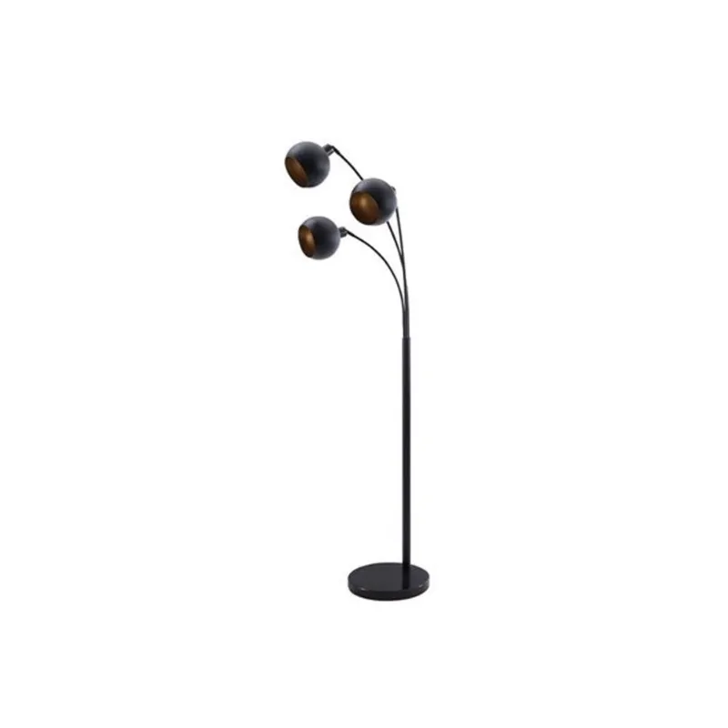 Monarch Specialties Floor Lamp 71-in with Black Metal Shade