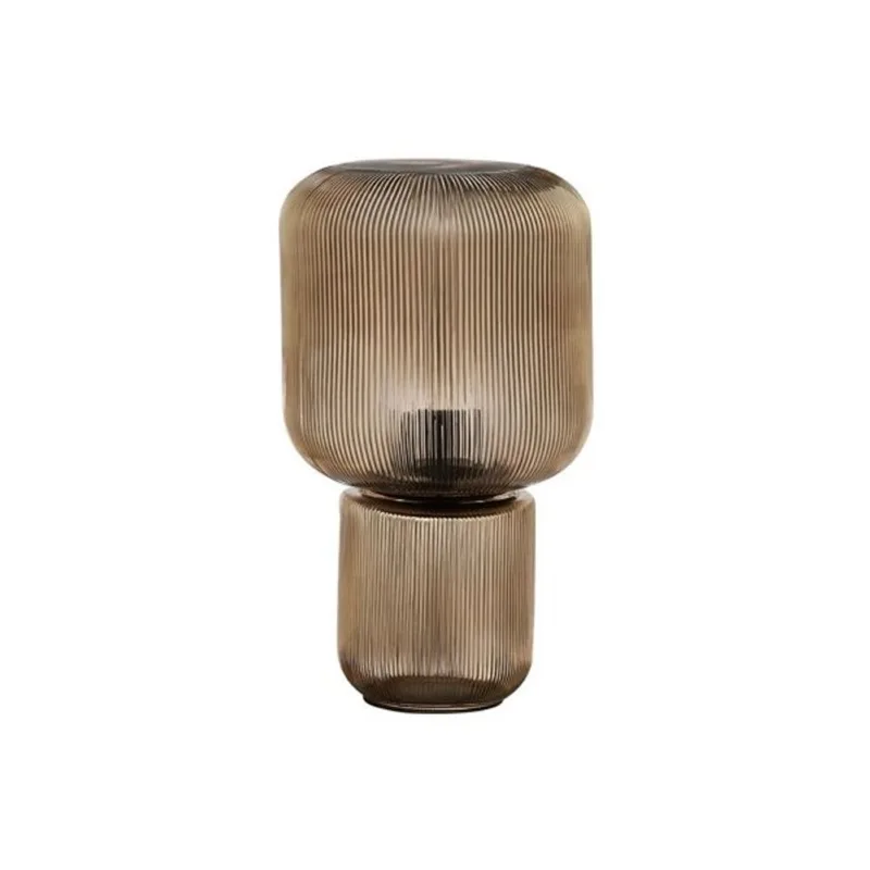Monarch Specialties Contemporary Table Lamp 15-in – Gold Glass
