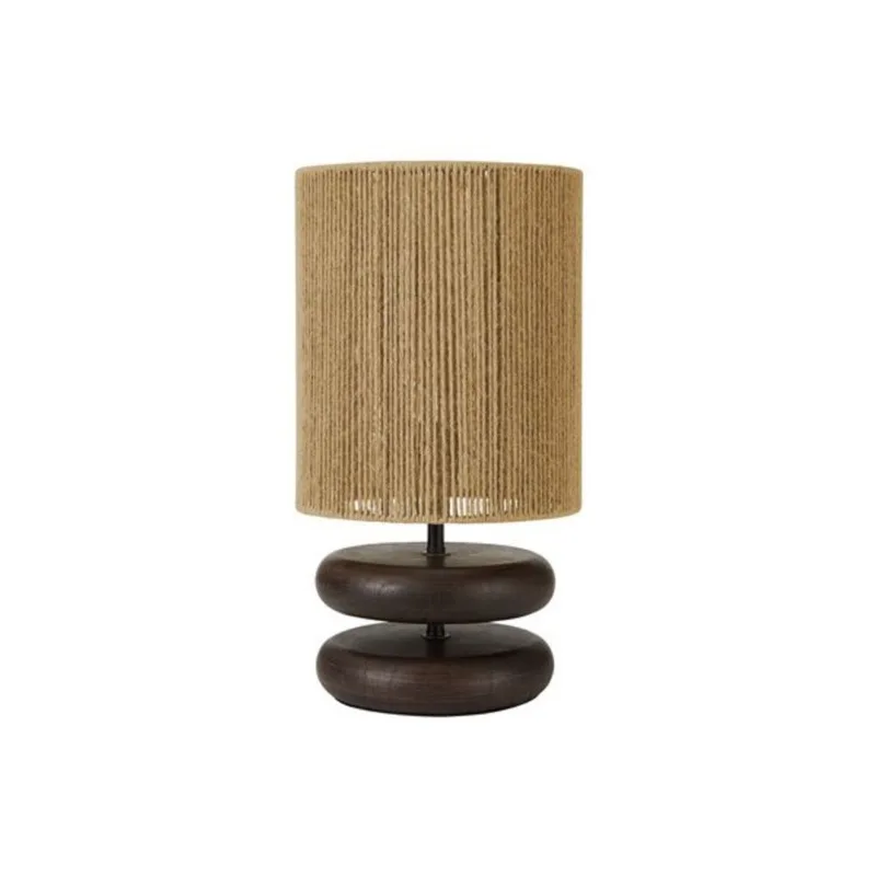 Monarch Specialties Contemporary Table Lamp 19-in – Brown Resin/Beige Rope Shade