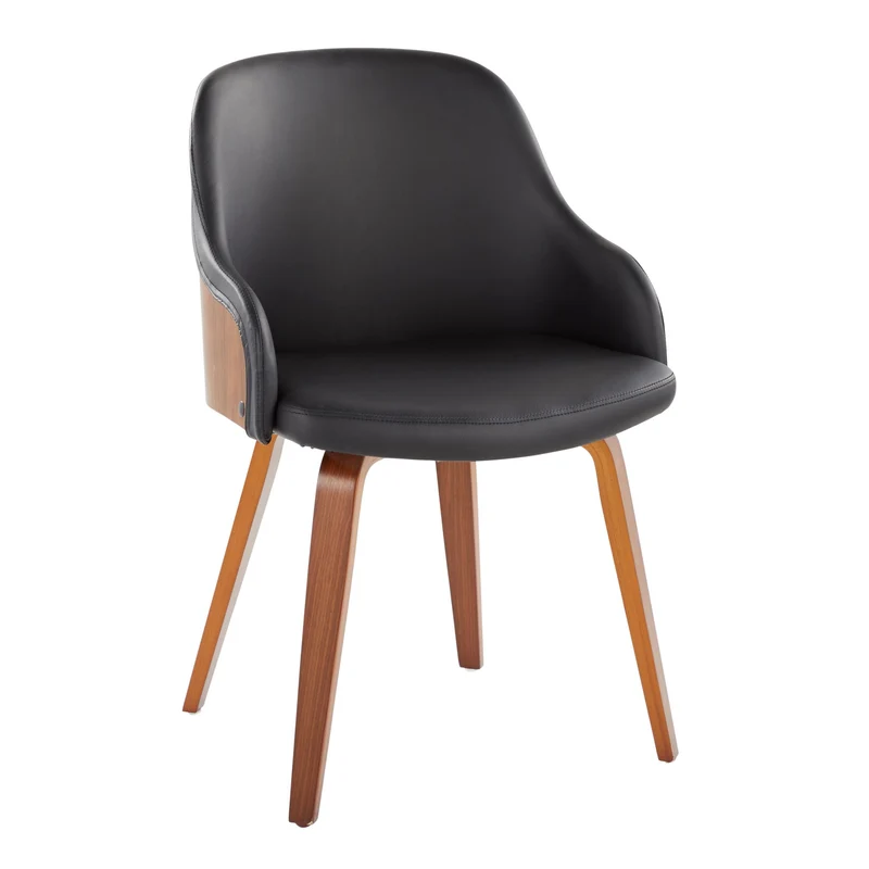 Bacci - Mid Century Modern Dining Chair Black / 1 Piece