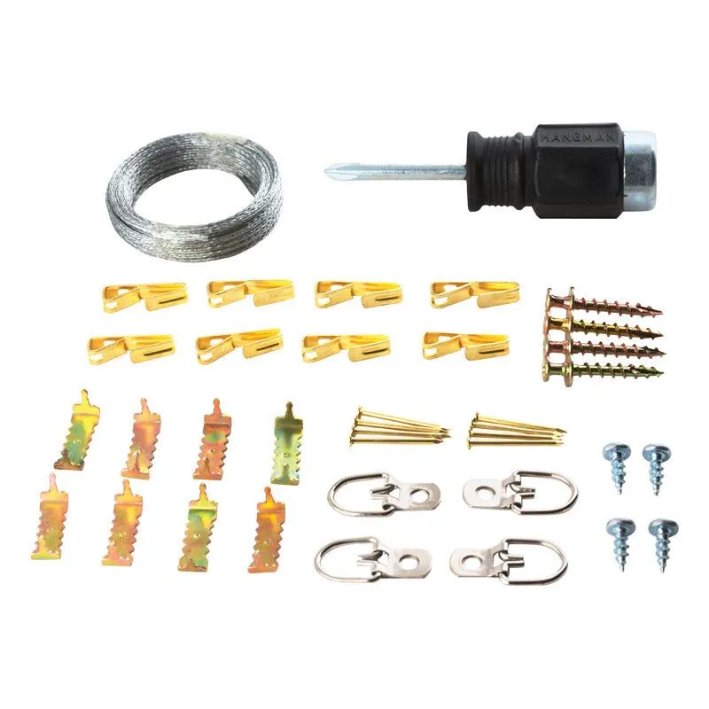Kit De Pendurar Quadros Hangman Hanger 45 Unidades 45 Kg De Capacidade