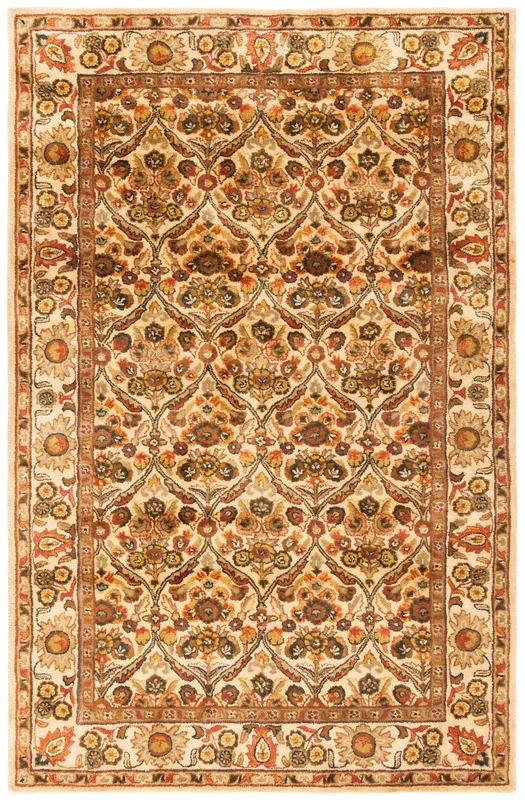Safavieh Antiquity Floral Lattice Hand-Tufted Wool Rug, AT51 GOLD / 8' X 8' Round