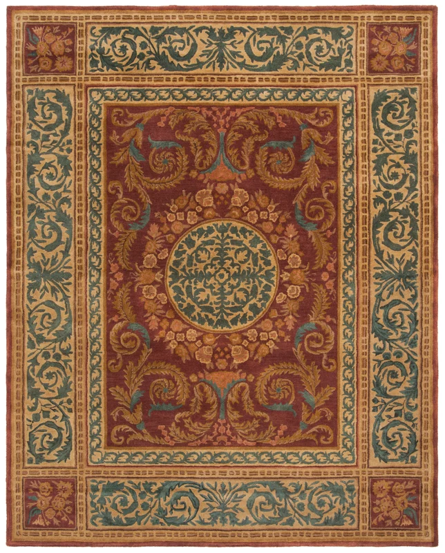 Safavieh Empire 421 Rug, EM421 BURGUNDY / GOLD / 5' x 8'