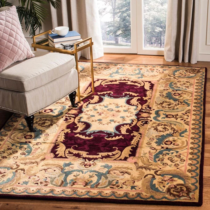 Safavieh Empire 422 Rug, EM422 Burgundy / Gold / 2'-6" X 10'