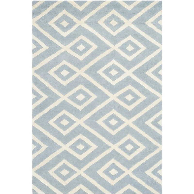 Safavieh Chatham 742 Rug, CHT742 Blue / Ivory / 4' X 6'