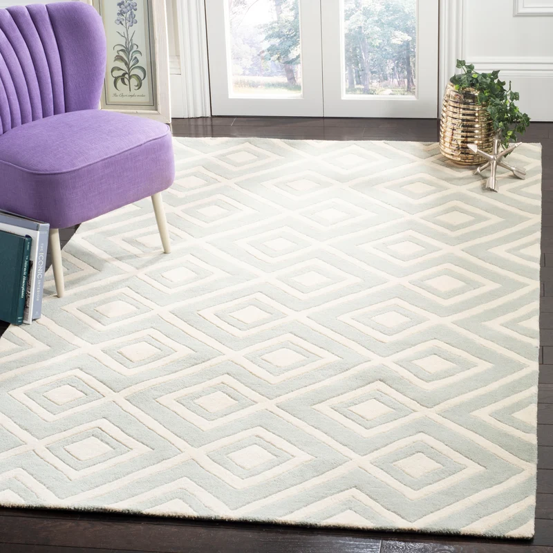 Safavieh Chatham 742 Rug, CHT742 Grey / Ivory / 7' X 7' Square
