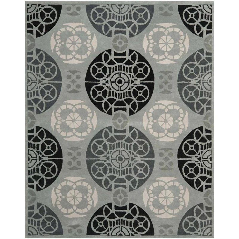 Capri 353 Rug | Safavieh - CPR353 GREY / BLACK / 4'-0" x 6'-0"