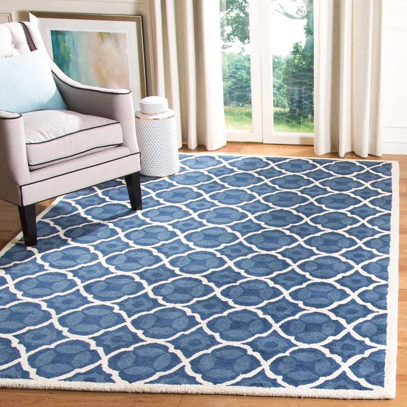 Safavieh Chatham 821 Rug, CHT821 Blue / Ivory / 6' X 9'
