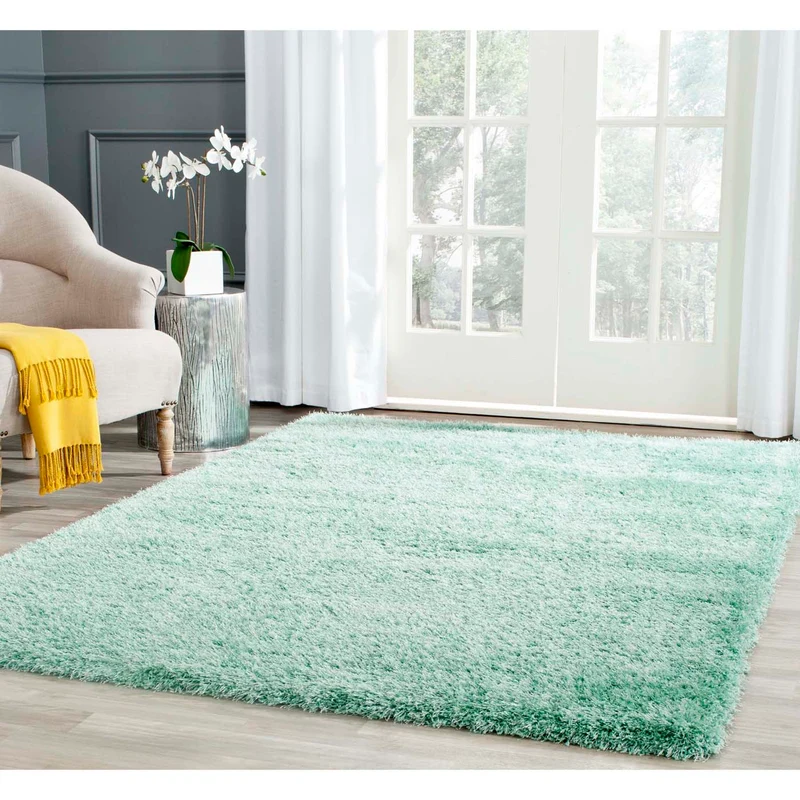 Safavieh Charlotte Shag 720 Rug, SGC720 Teal / 5'-1" X 7'-6"