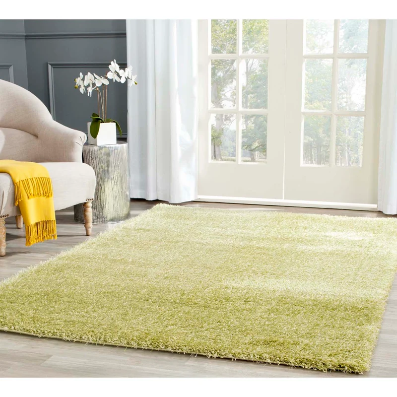Safavieh Charlotte Shag 720 Rug, SGC720 Green / 5'-1" X 7'-6"