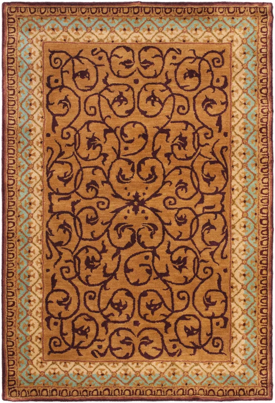 Safavieh Empire 425 Rug, EM425 BROWN / BLUE / 2'-6" x 8'