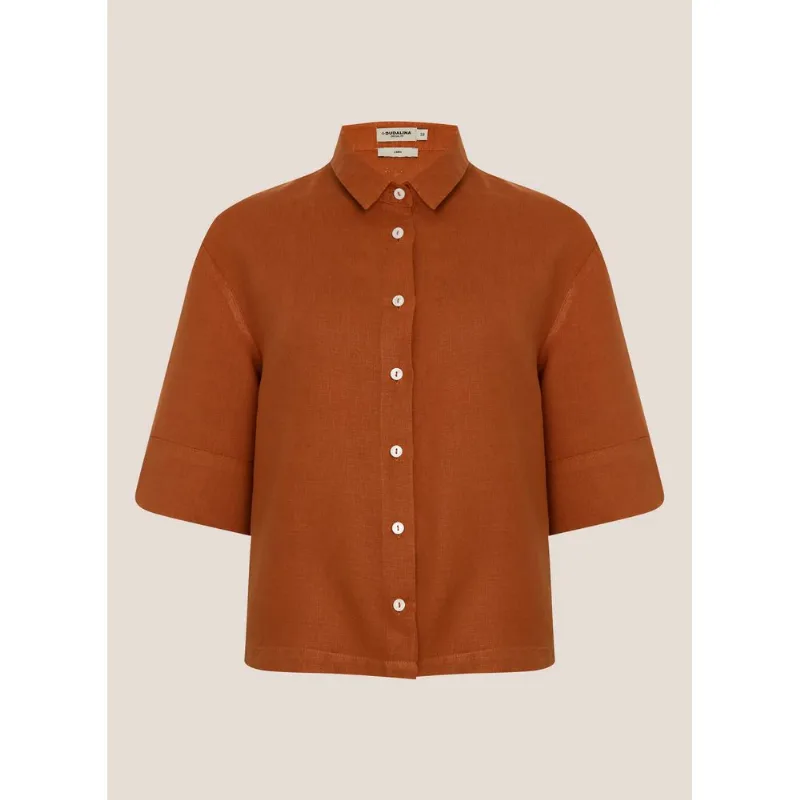 Camisa Special Fit Cropped Linho Dudalina Feminina 42