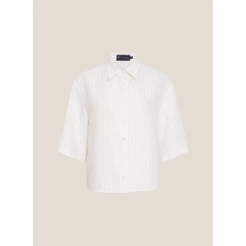 Camisa Cropped Listrada Dudalina Feminina 40