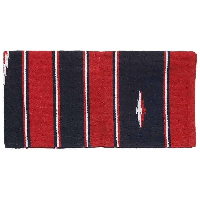 Tough1 Sierra Acrylic Saddle Blanket Red Black Cream / 30 x 60