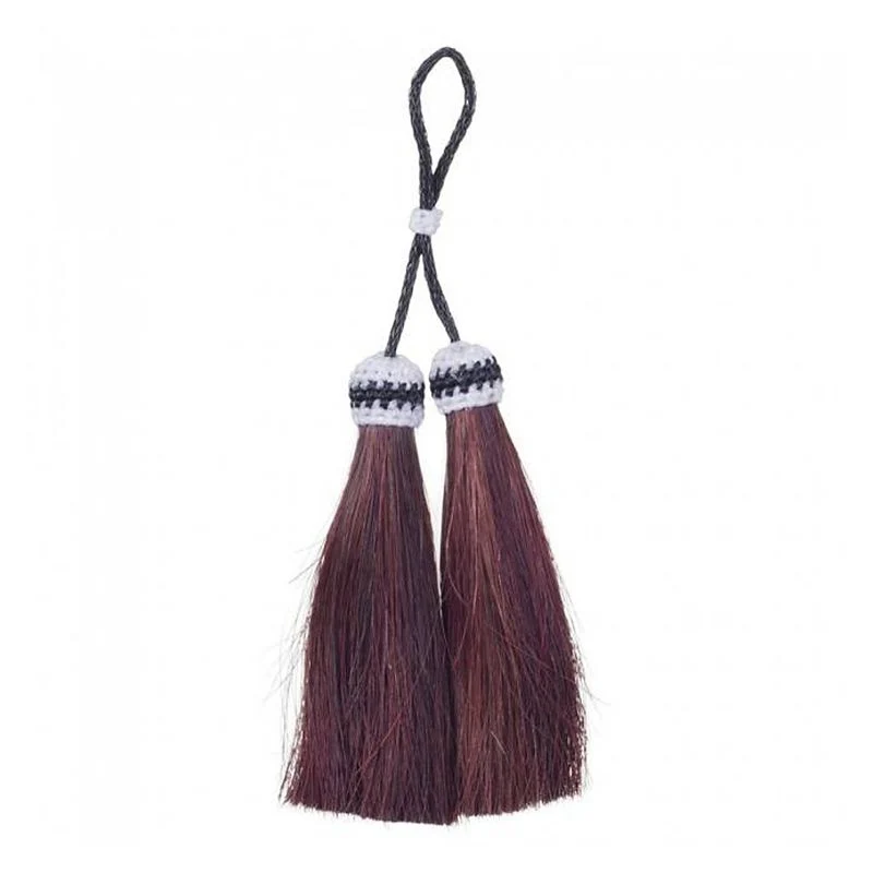 Royal King Double Horsehair Tassel Brown / 5 14" tassel, 5 1/2" total length