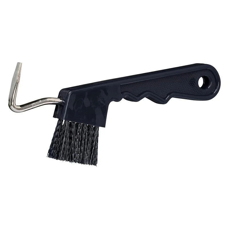 Tough1 Easy Grip Hoof Pick Brush Combo Black